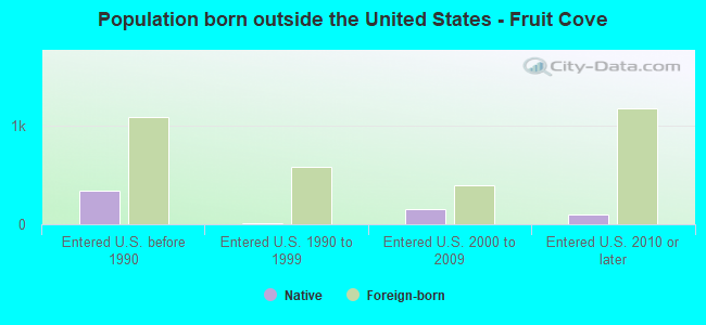 Population born outside the United States - Fruit Cove