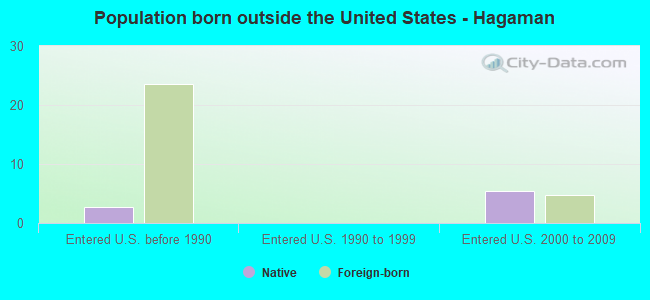 Population born outside the United States - Hagaman