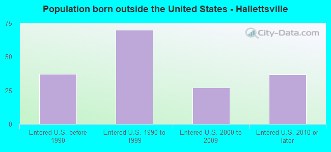 Population born outside the United States - Hallettsville