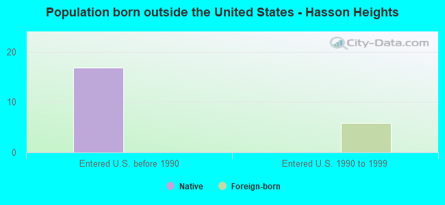 Population born outside the United States - Hasson Heights