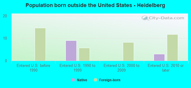 Population born outside the United States - Heidelberg