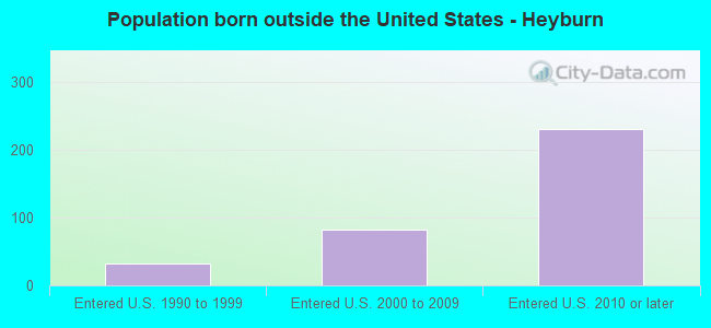 Population born outside the United States - Heyburn