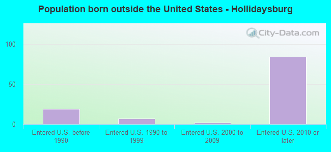Population born outside the United States - Hollidaysburg