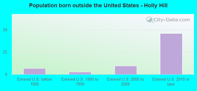 Population born outside the United States - Holly Hill