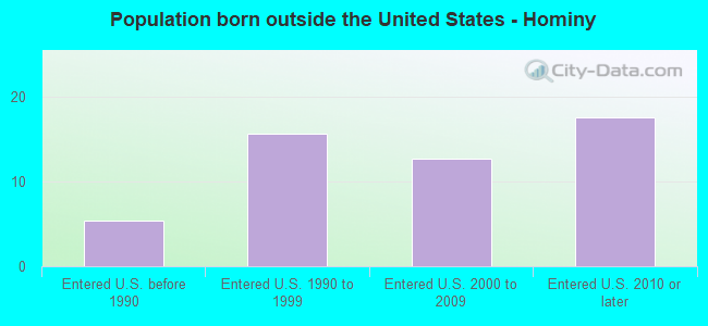 Population born outside the United States - Hominy