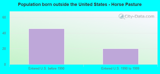 Population born outside the United States - Horse Pasture