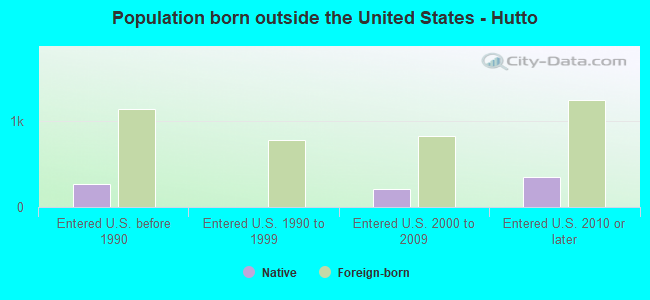 Population born outside the United States - Hutto