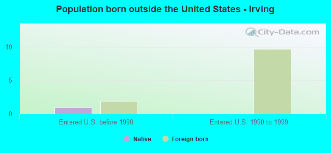 Population born outside the United States - Irving