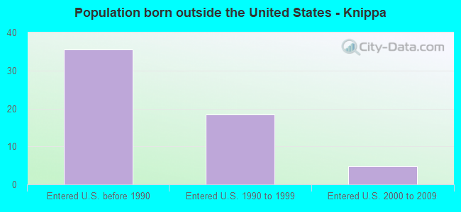 Population born outside the United States - Knippa