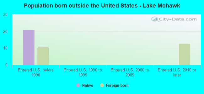 Population born outside the United States - Lake Mohawk