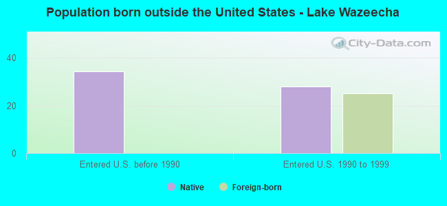 Population born outside the United States - Lake Wazeecha