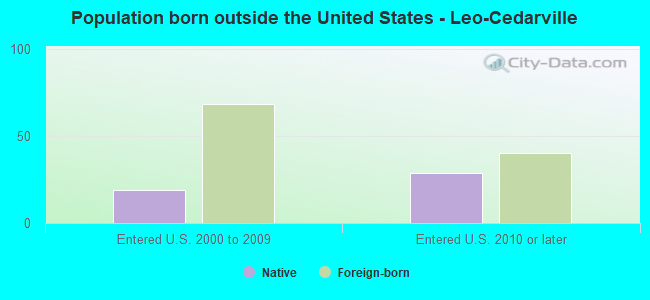 Population born outside the United States - Leo-Cedarville