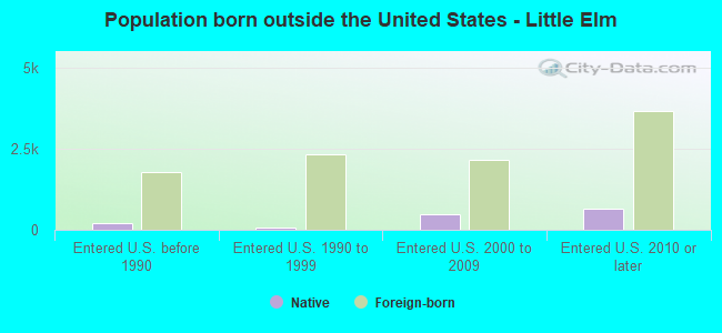 Population born outside the United States - Little Elm