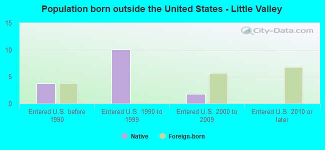 Population born outside the United States - Little Valley