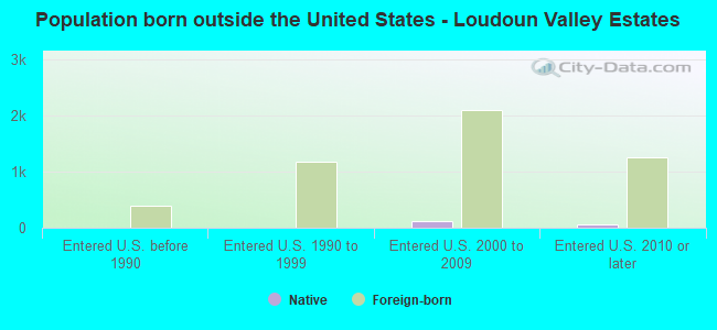 Population born outside the United States - Loudoun Valley Estates