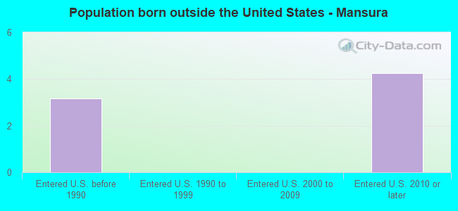 Population born outside the United States - Mansura