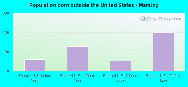Population born outside the United States - Marsing