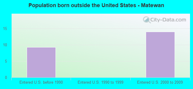 Population born outside the United States - Matewan