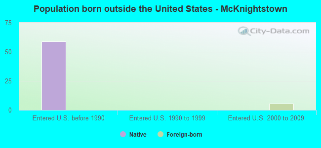 Population born outside the United States - McKnightstown