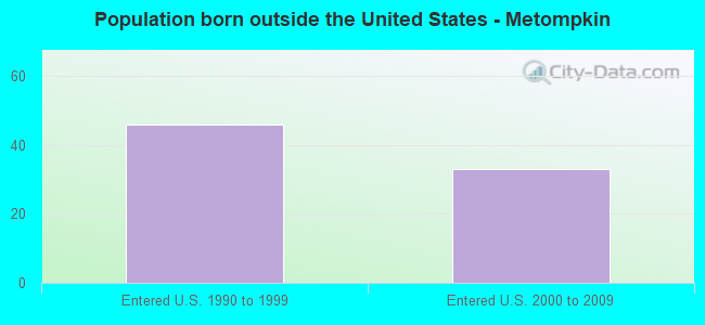 Population born outside the United States - Metompkin