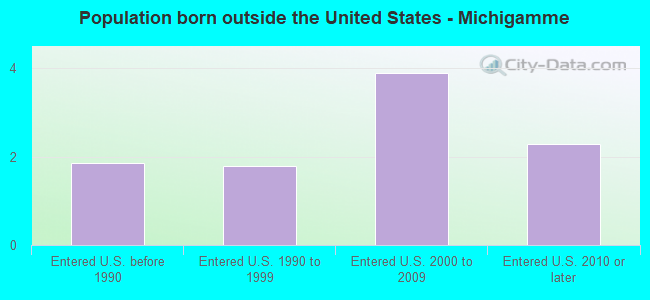 Population born outside the United States - Michigamme