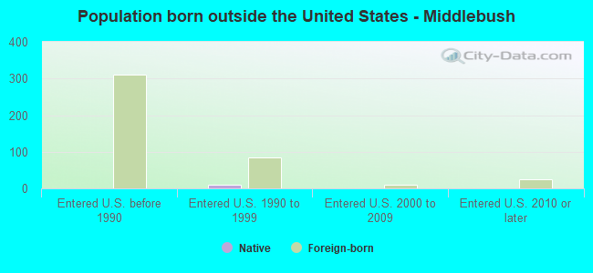 Population born outside the United States - Middlebush