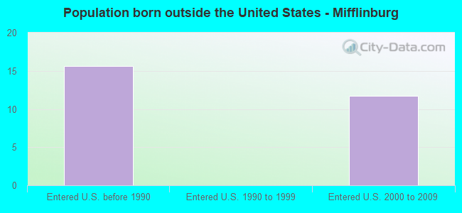 Population born outside the United States - Mifflinburg