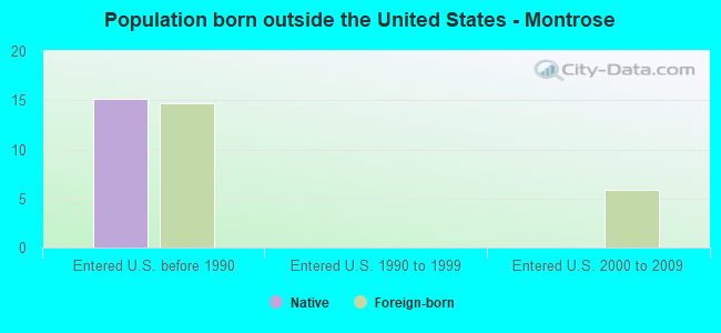 Population born outside the United States - Montrose