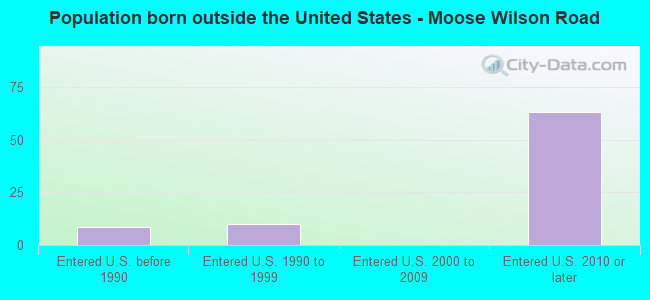 Population born outside the United States - Moose Wilson Road