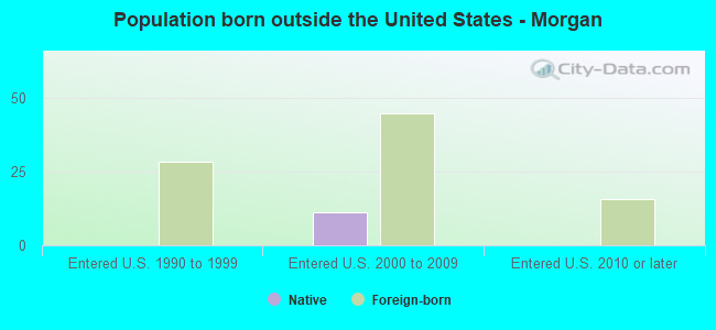 Population born outside the United States - Morgan
