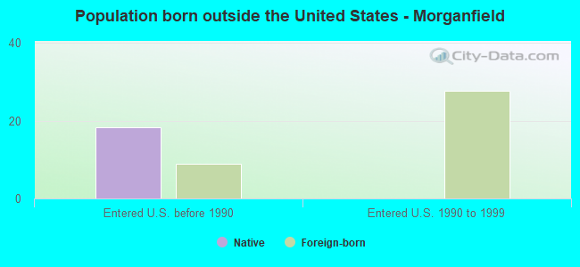 Population born outside the United States - Morganfield