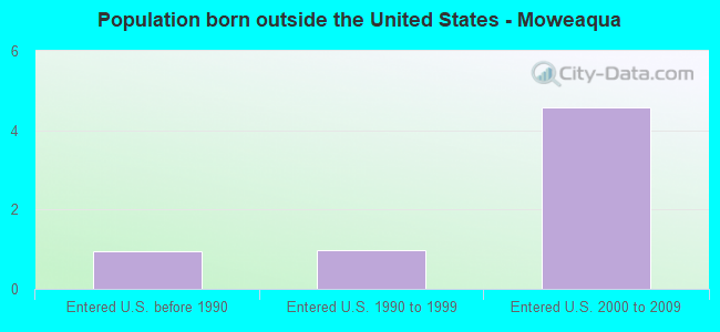 Population born outside the United States - Moweaqua
