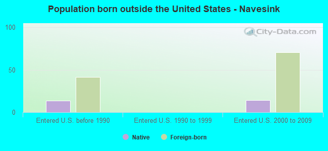 Population born outside the United States - Navesink