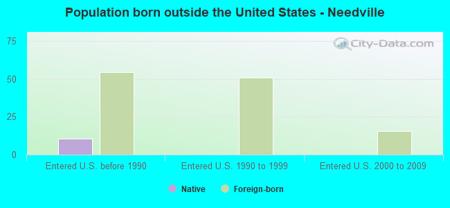 Population born outside the United States - Needville