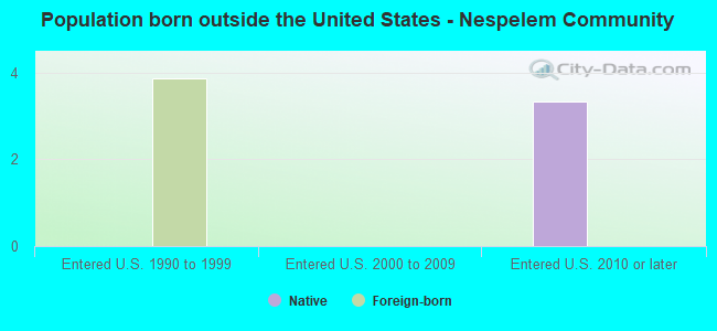 Population born outside the United States - Nespelem Community