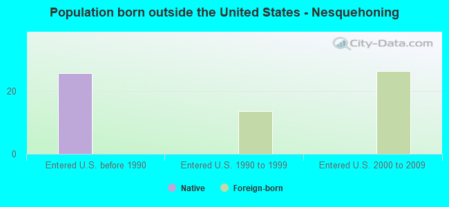 Population born outside the United States - Nesquehoning
