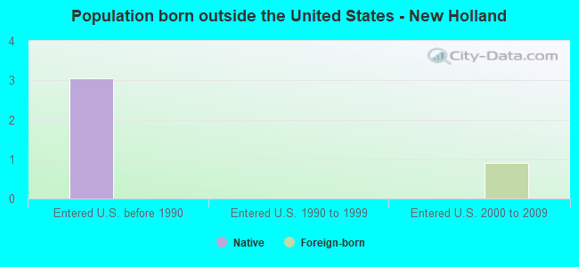 Population born outside the United States - New Holland