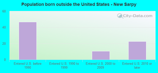 Population born outside the United States - New Sarpy
