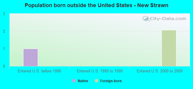 Population born outside the United States - New Strawn