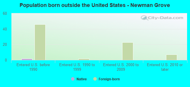 Population born outside the United States - Newman Grove