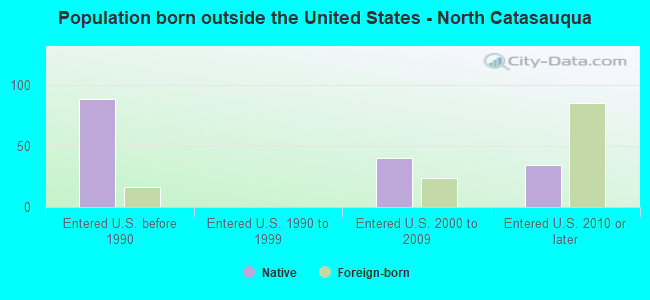 Population born outside the United States - North Catasauqua
