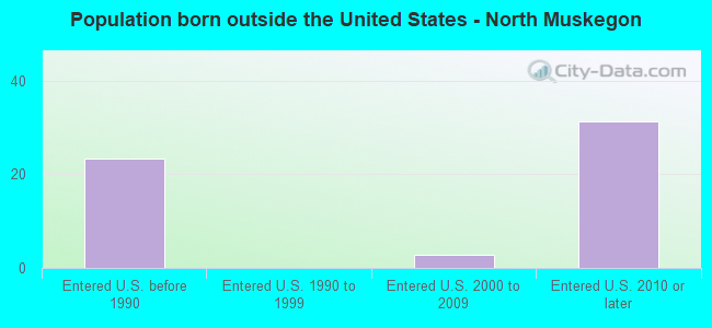 Population born outside the United States - North Muskegon