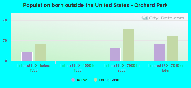 Population born outside the United States - Orchard Park