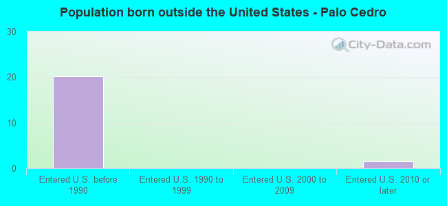 Population born outside the United States - Palo Cedro