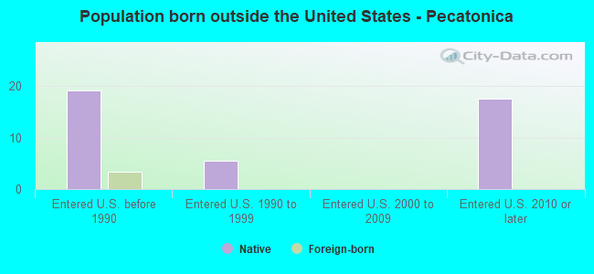 Population born outside the United States - Pecatonica