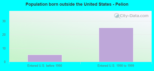 Population born outside the United States - Pelion