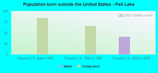 Population born outside the United States - Pell Lake