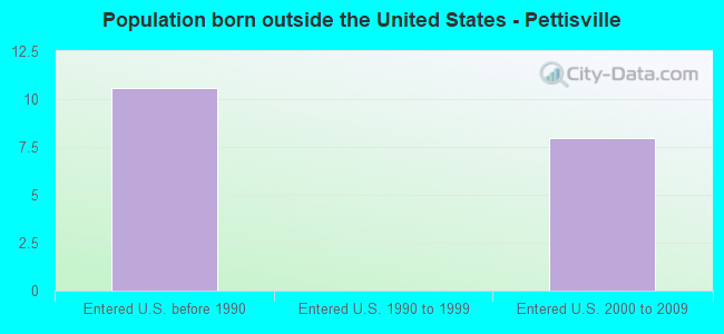 Population born outside the United States - Pettisville
