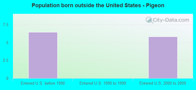 Population born outside the United States - Pigeon