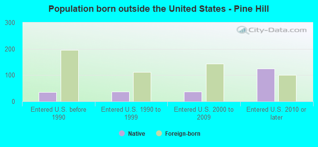 Population born outside the United States - Pine Hill
